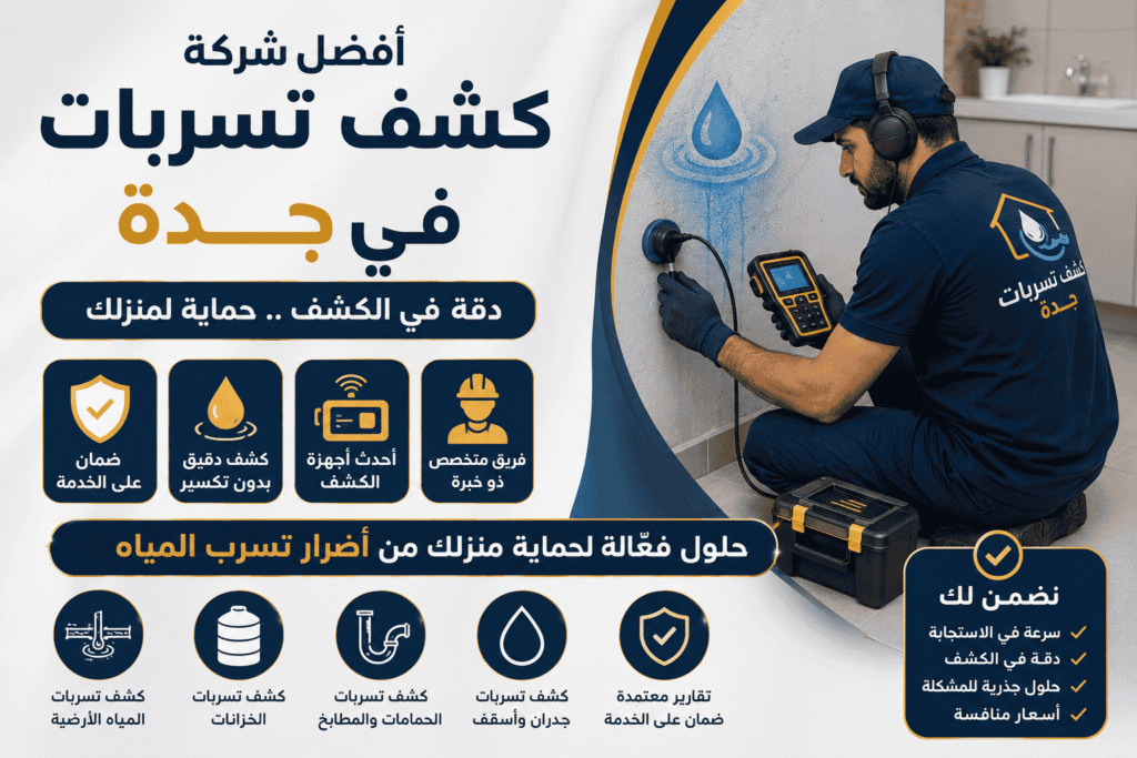 كشف تسربات المياه بجدة  شركة كريستال